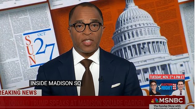 El presentador Jonathan Capehart recordó la manifestación nazi al hablar sobre el evento de Trump el domingo.