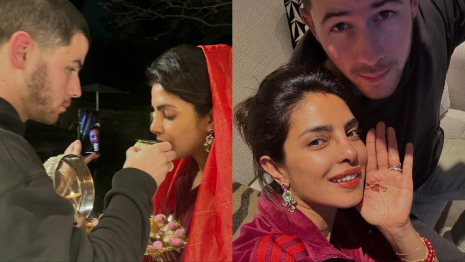 Priyanka Chopra celebra a Karwa Chauth en chándal, dupatta; su publicación con Nick hace que Aishwarya Rai-Salman Khan se conecte
