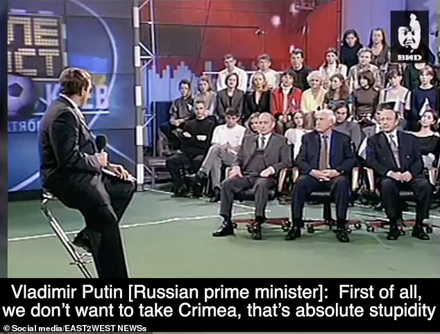 En una entrevista V resurgida hace 25 años, el presidente ruso Vladimir Putin dijo que la captura de Crimea de manos de Rusia era una 