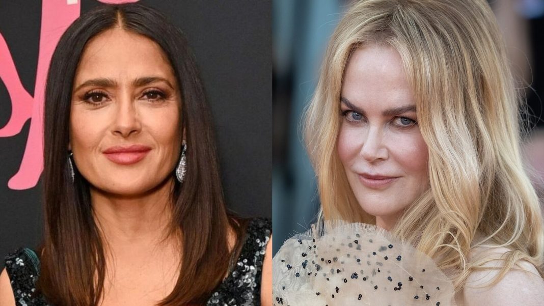 'Toda esta situación es una tontería', dice una fuente sobre la controversia entre Nicole Kidman y Salma Hayek Balenciaga
