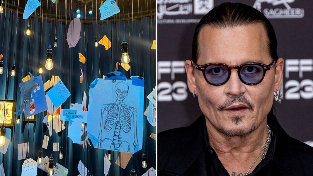 Video. El caos creativo de Johnny Depp se exhibe en una exposición de Nueva York 
