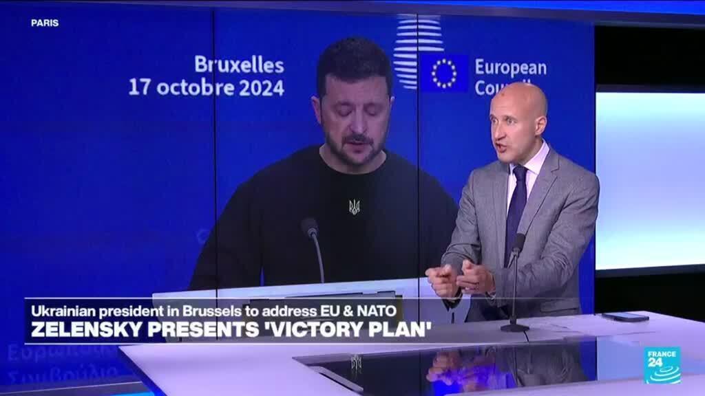 Volodymyr Zelensky presenta en Bruselas un 'plan de victoria' ante la UE y la OTAN
