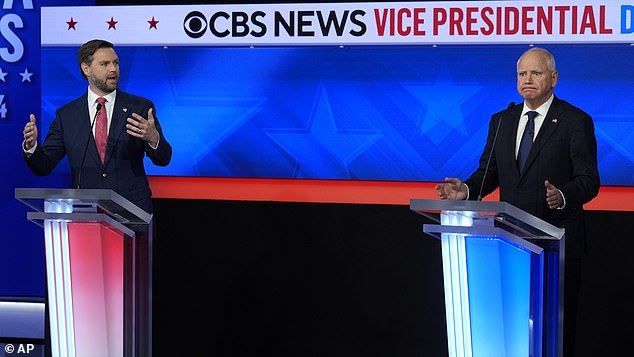 El compañero de fórmula de Donald Trump, JD Vance, superó a su rival demócrata Tim Walz en su único debate de la carrera de 2024, según la encuesta rápida de DailyMail.com.