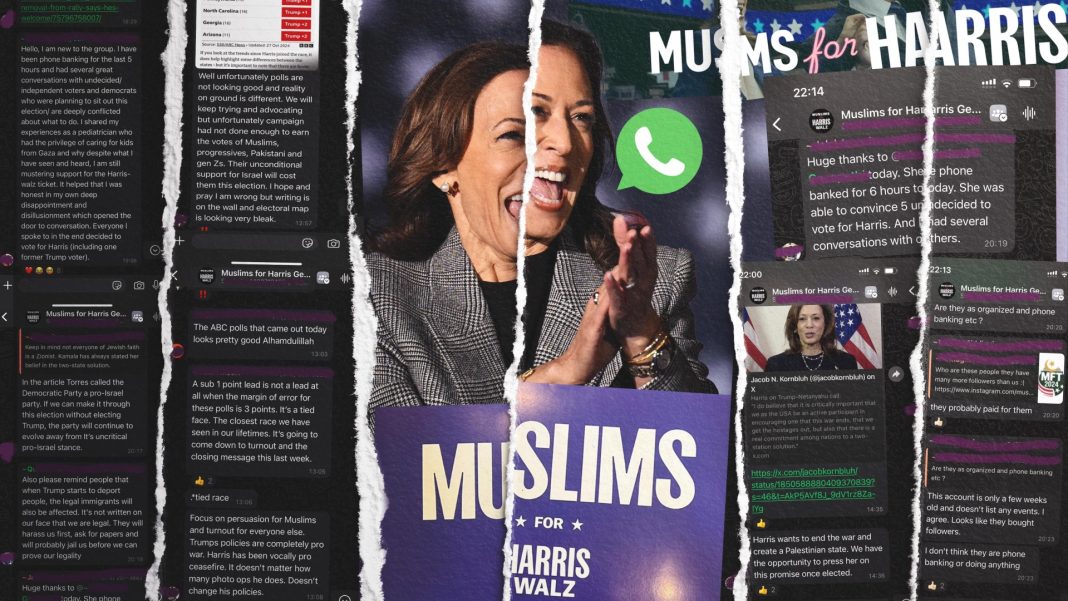 Cómo es el interior de un grupo de WhatsApp 'Musulmanes por Kamala Harris'
