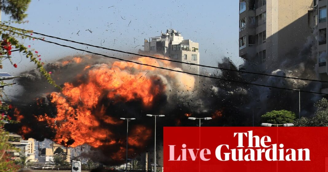 Crisis en Oriente Medio en directo: Se informa de un 'fuerte ataque' en Beirut tras la orden de evacuación israelí
