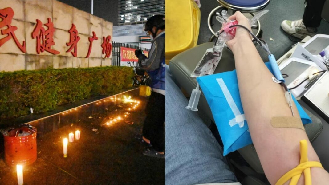 Gran cantidad de donaciones de sangre en Zhuhai, China, mientras los residentes se manifiestan para ayudar a las víctimas de atropellos
