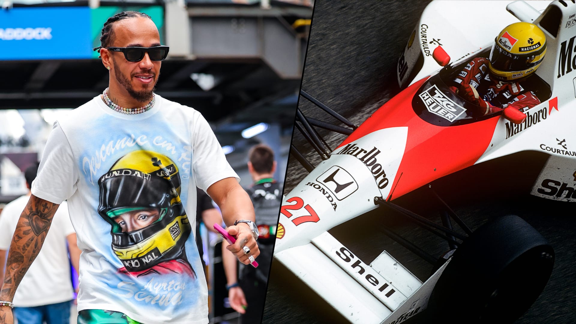 Hamilton espera una "experiencia emocional" mientras se prepara para conducir el icónico McLaren MP4/5B de Ayrton Senna antes del Gran Premio de Sao Paulo.
