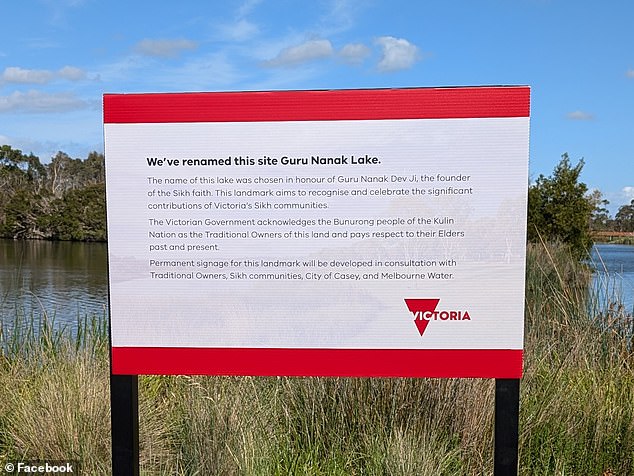 El lago Berwick Springs, que se encuentra al sureste de Melbourne, ha pasado a llamarse lago Guru Nanak en honor a Guru Nanak Dev Ji, el fundador de la fe sij.