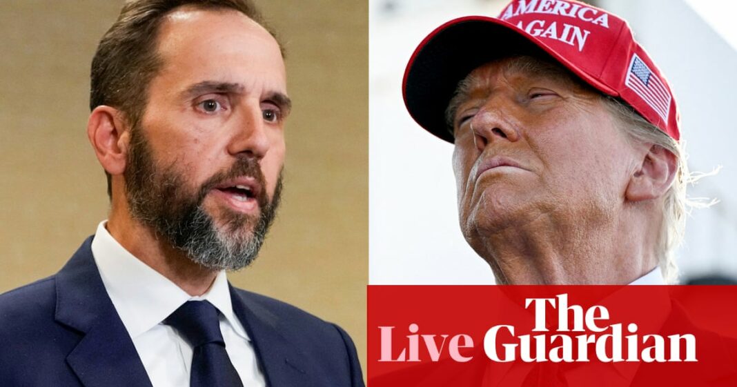 Jack Smith retira los cargos de interferencia electoral contra Donald Trump – en vivo
