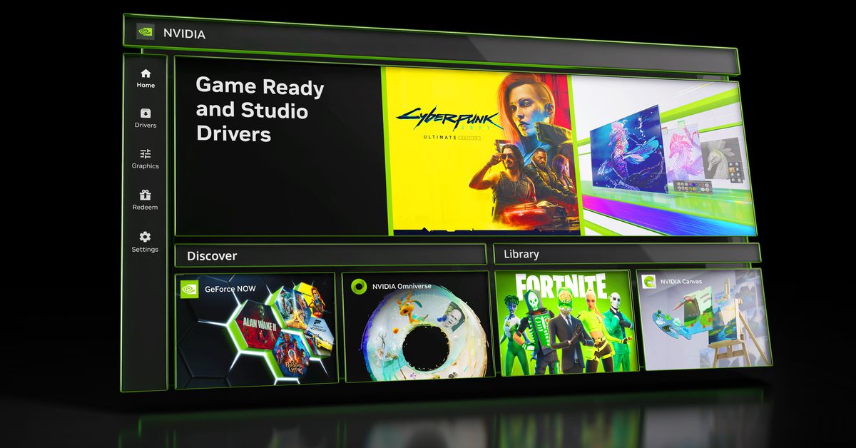 The new Nvidia app also gives you access to a bunch of other Nvidia apps.