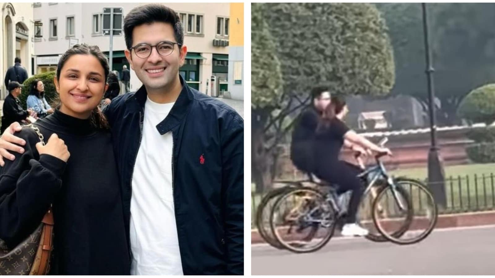 Los alarmantes niveles de AQI en Delhi no pueden impedir que Parineeti Chopra y Raghav Chadha anden en bicicleta al aire libre. Mirar
