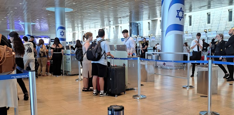 Ben Gurion airport departures credit: Tali Bogdanovsky