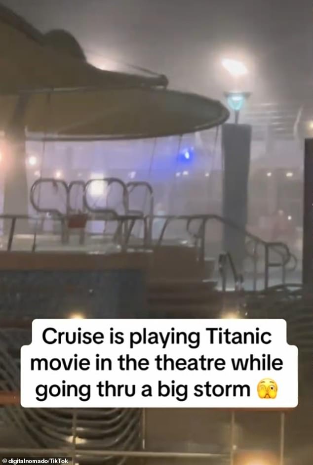 Los pasajeros de un crucero de Royal Caribbean experimentaron más drama del que esperaban cuando el tema principal de Titanic sonó a todo volumen en los parlantes mientras el barco entraba en una tormenta y se escoraba.