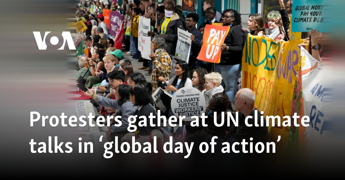 Manifestantes se reúnen en las conversaciones de la ONU sobre el clima en el 'día de acción global'
