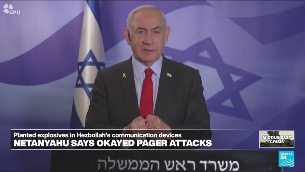 Netanyahu dice que aprobó el ataque con buscapersonas contra Hezbolá en el Líbano
