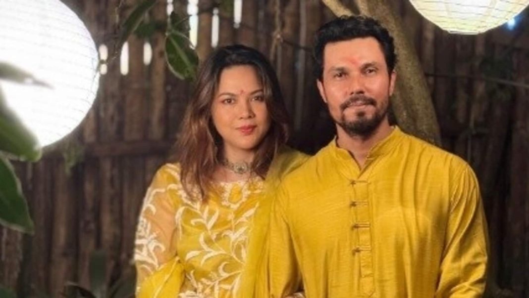 Randeep Hooda y Lin Laishram brillan de amarillo en su primer Diwali desde la boda. ver fotos
