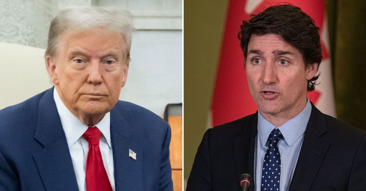 Trump cenando con el primer ministro canadiense Justin Trudeau en Mar-a-Lago
