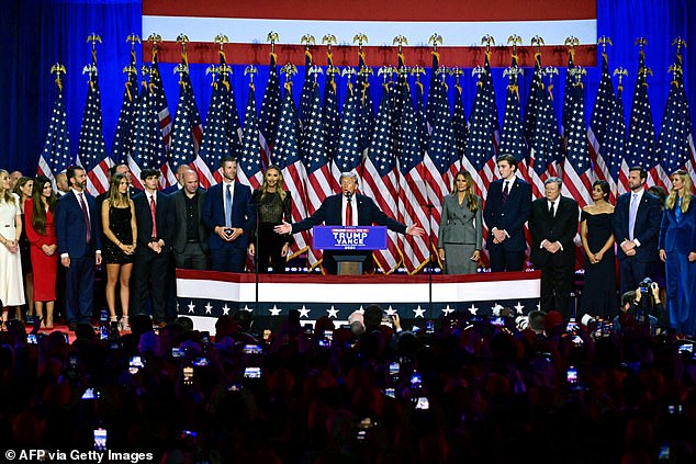 Trump declara victoria en el 'mayor regreso político en la historia de Estados Unidos' después de una sorprendente barrida en la noche electoral
