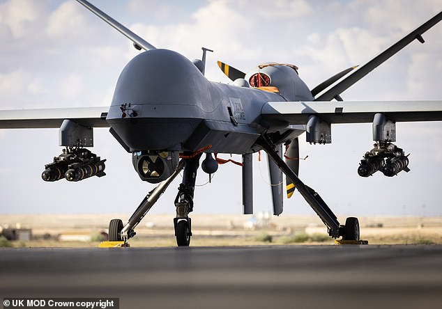 Según los informes, un dron Reaper (en la foto) disparó dos misiles Hellfire contra un ingeniero de armas biológicas de ISIS en una aldea del norte de Siria en diciembre de 2022.