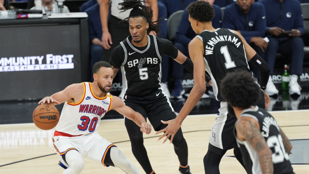 Victor Wembanyama y Stephon Castle dan una idea del futuro de los Spurs tras la derrota contra los Warriors y Stephen Curry
