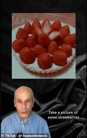 Al inicio del vídeo, el Dr. Jackson muestra una imagen de unas fresas rojas en un plato blanco.