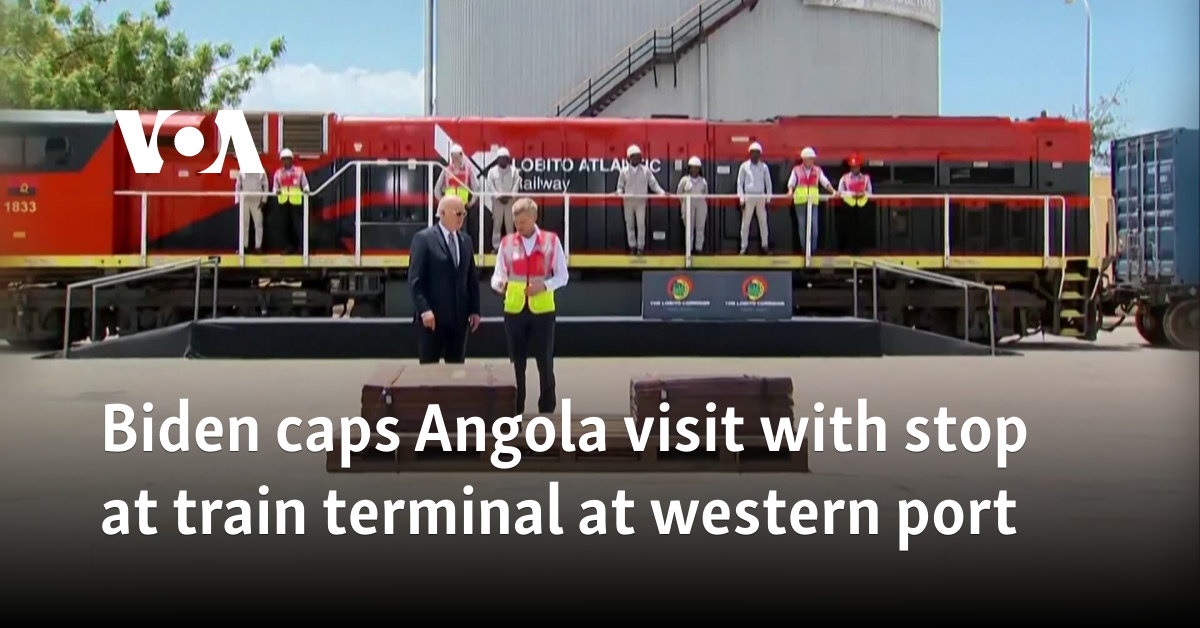 Biden culmina su visita a Angola con una parada en la terminal de trenes del puerto occidental
