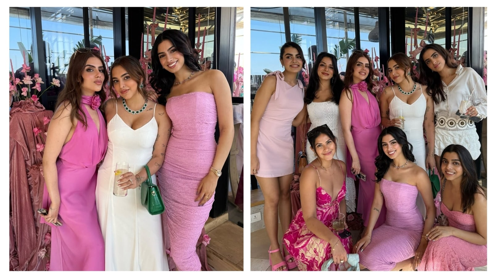 Aaliyah Kashyap recibe una despedida de soltera perfectamente rosada; Khushi Kapoor deslumbra con un bonito vestido
