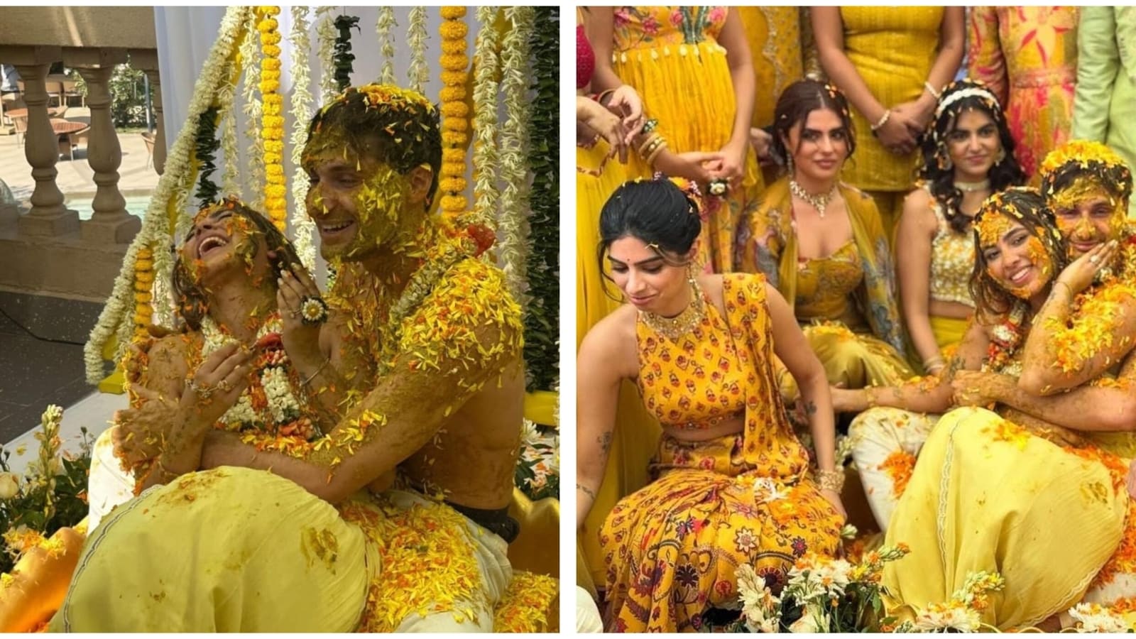 Aaliyah Kashyap y Shane Gregoire celebran la ceremonia haldi con la familia, su mejor amiga Khushi Kapoor asiste al evento. ver fotos
