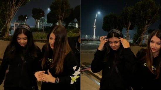 Aishwarya Rai y Aaradhya Bachchan fueron vistos en el aeropuerto de Mumbai.