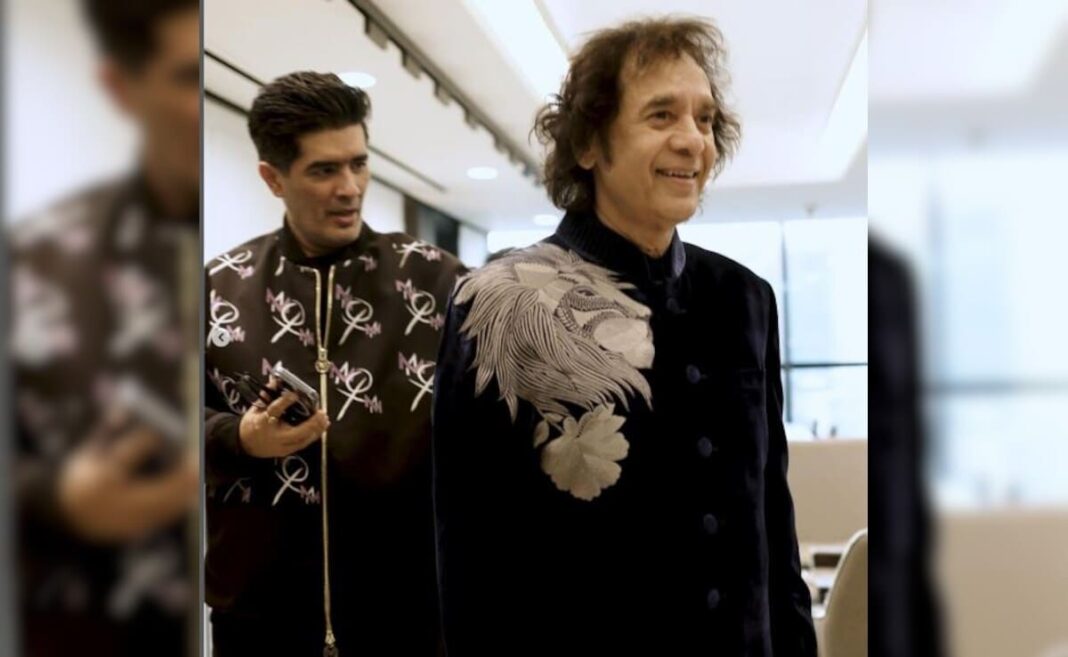 Cuando Manish Malhotra vistió a Zakir Hussain para los Grammy 2024: 