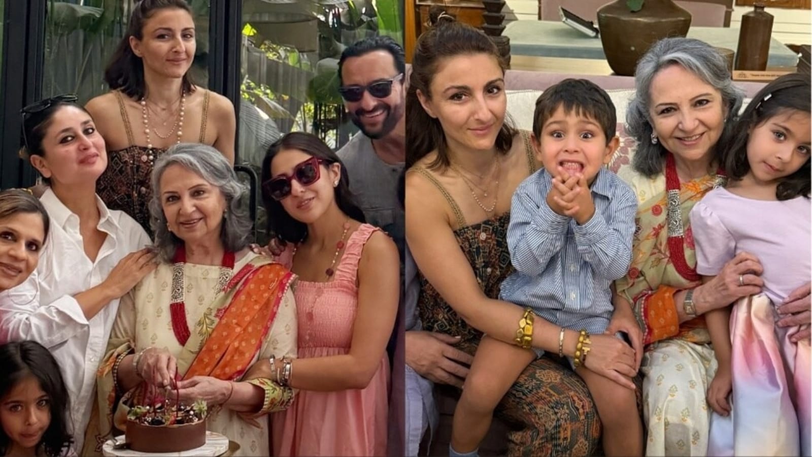 Dentro de la fiesta del 80 cumpleaños de Sharmila Tagore con Saif Ali Khan, Kareena Kapoor, Soha y los niños; Jeh vuelve a robar corazones
