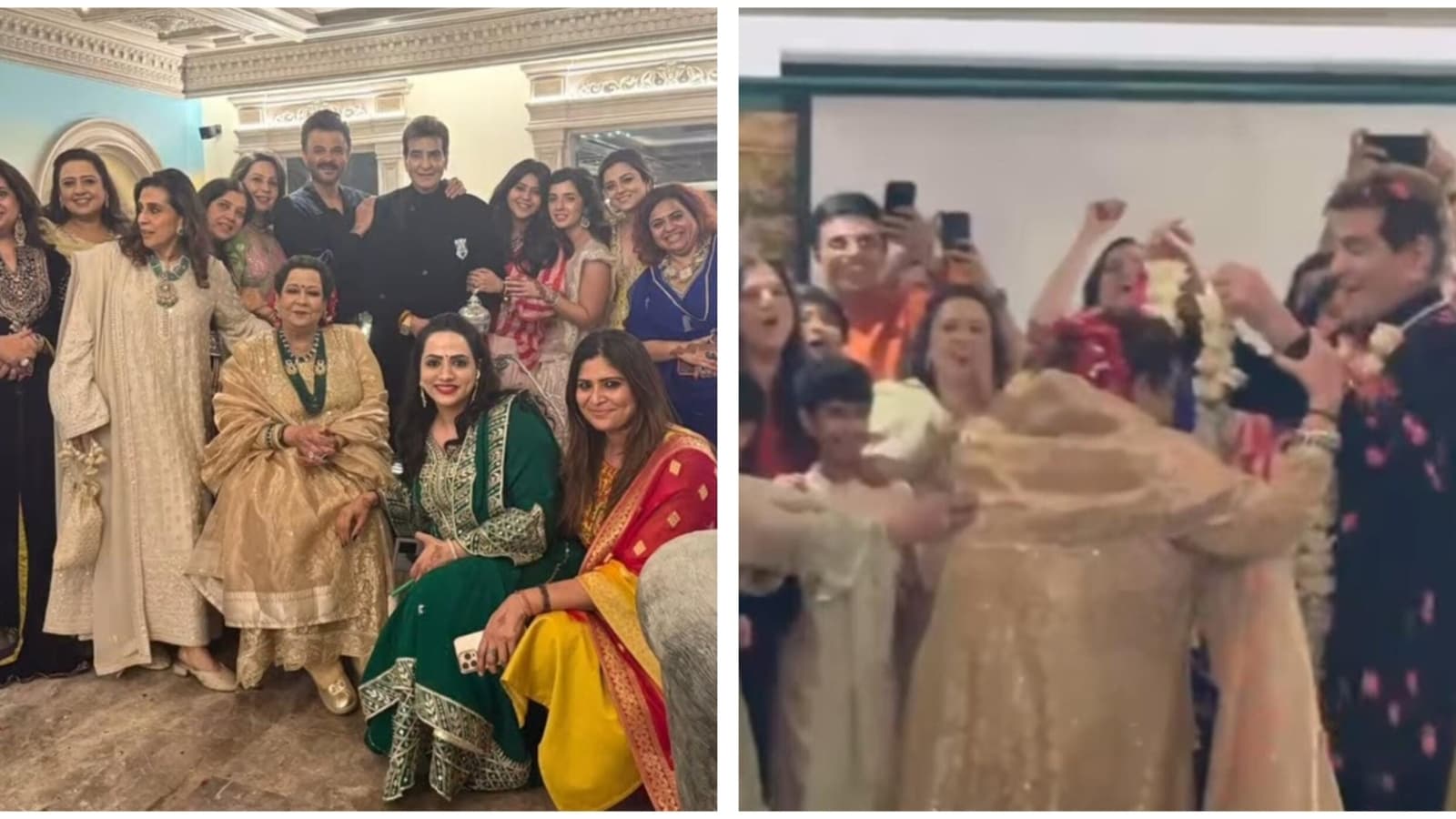 Dentro del 50 aniversario de bodas de Jeetendra-Shobha Kapoor; Su hija Ektaa Kapoor baila junto con su familia. Mirar
