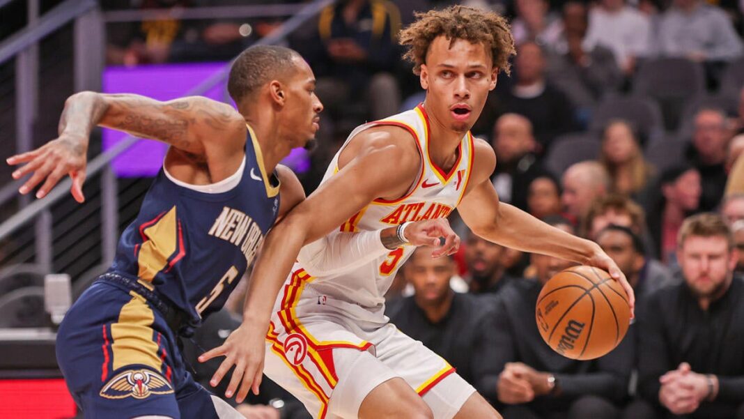 Dyson Daniels de los Hawks sobre los Pelicans, su ex equipo y sus problemas de lesiones: 