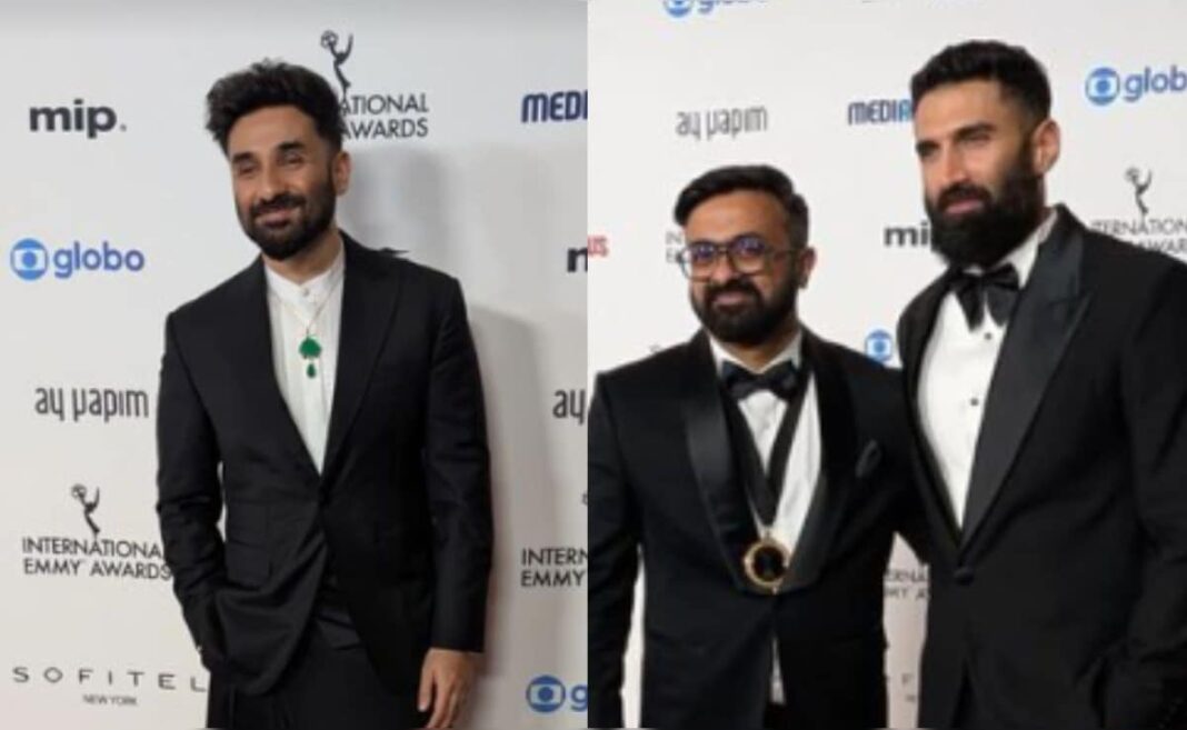 Emmy internacionales 2024: presentador por primera vez Vir Das And <i>El gerente nocturno</i>Aditya Roy Kapoor camina por la alfombra roja
