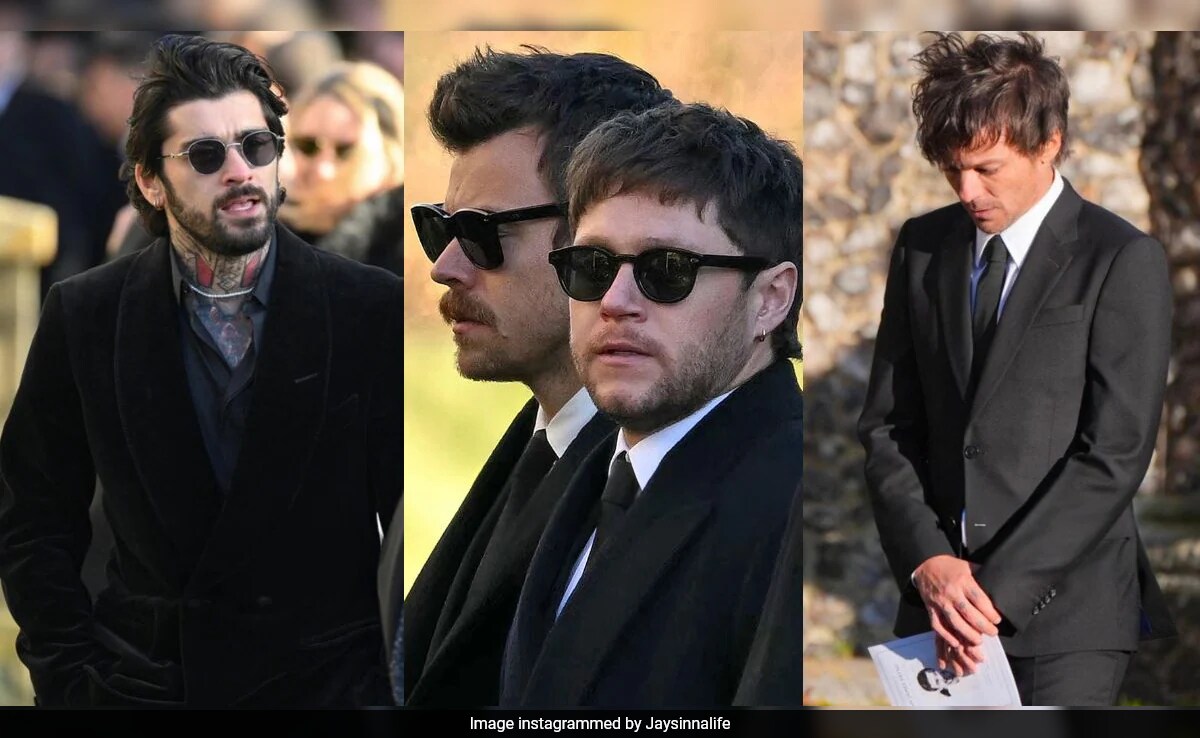 En fotos: Harry Styles, Niall Horan, Louis Tomlinson y Zayn Malik se derrumban en el funeral del compañero de banda de One Direction, Liam Payne
