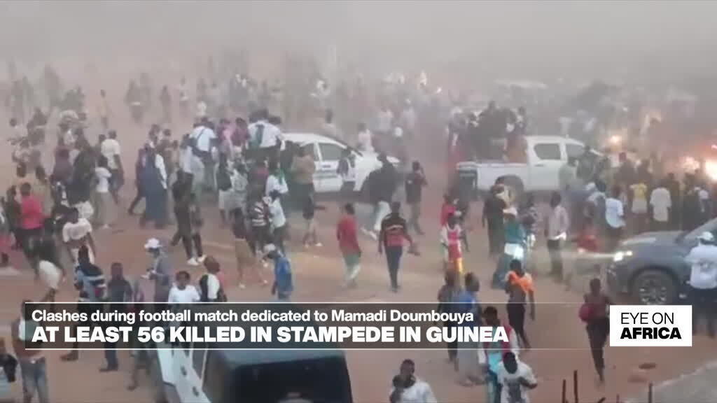 Guinea: al menos 56 muertos en una estampida durante un partido de fútbol
