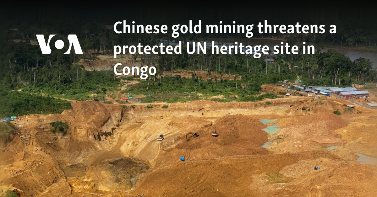 La minería de oro china amenaza un sitio protegido por la ONU en el Congo
