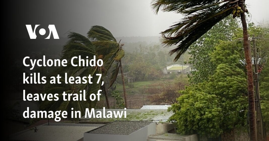 La tormenta Chido mata al menos a 7 personas y deja un rastro de daños en Malawi
