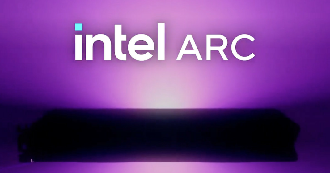 A teaser showing Intel’s Arc GPU