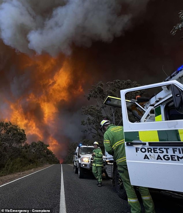 Los incendios forestales en el Parque Nacional Grampians siguen fuera de control