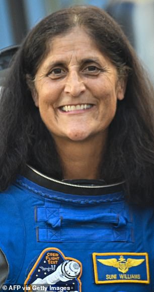 La astronauta de la NASA Sunita Williams el 5 de junio antes de la misión.