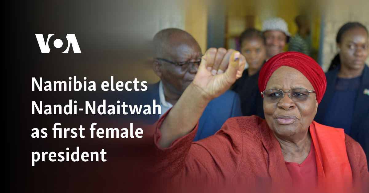 Namibia elige a Nandi-Ndaitwah como primera mujer presidenta 
