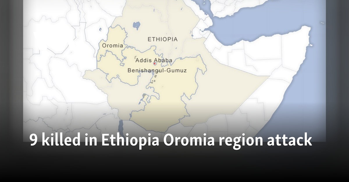 Nueve muertos en ataque en la región de Oromia en Etiopía
