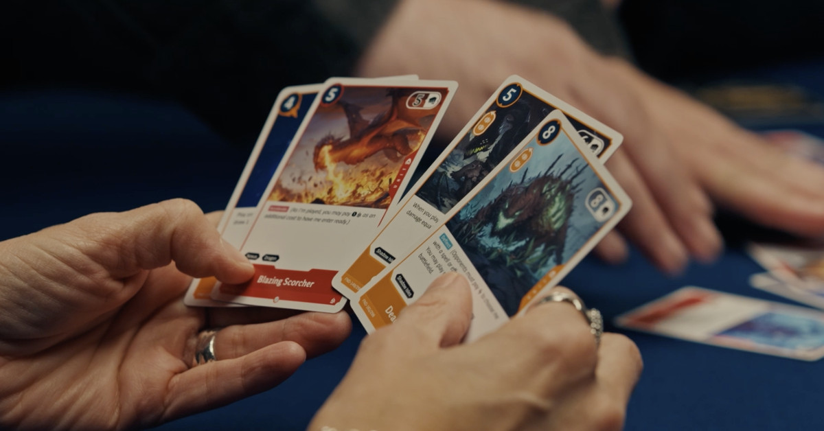 A photo of the League of Legends card game Project K.