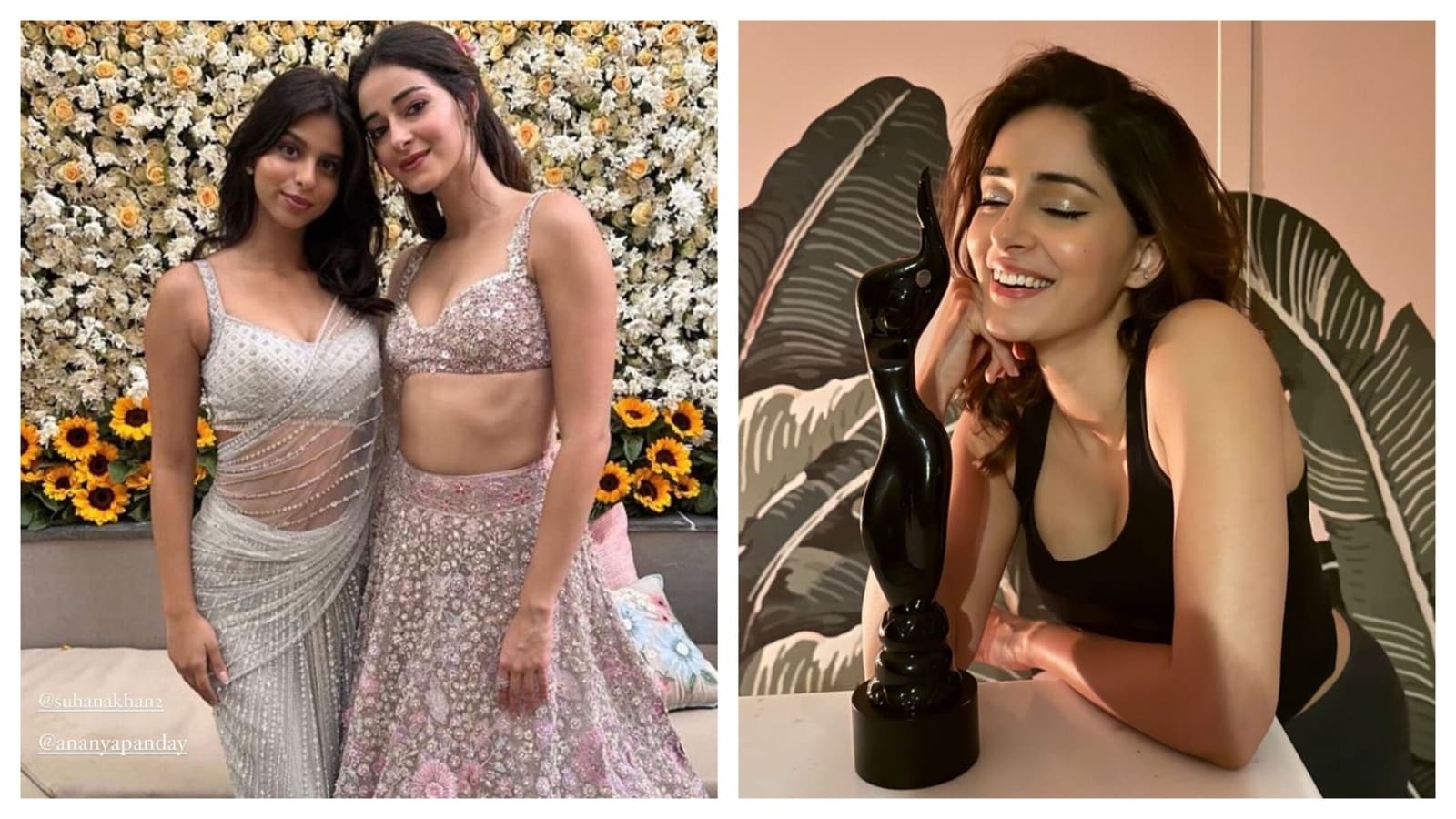 Suhana Khan celebra la victoria en Filmfare de su mejor amiga Ananya Panday: 'Mejor amiga y mejor actriz'
