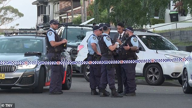 Un hombre fue asesinado a tiros el domingo en los suburbios de Sydney. En la foto se ve el lugar del tiroteo.