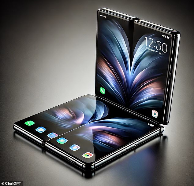 La impresión artística de ChatGPT muestra un dispositivo similar a su rival Samsung Galaxy Z Flip, que se lanzó por primera vez en 2020.