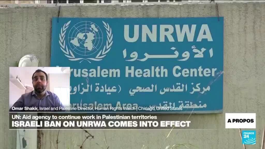 La prohibición de Israel de la agencia de ayuda palestina de la ONU ha entrado en vigencia
