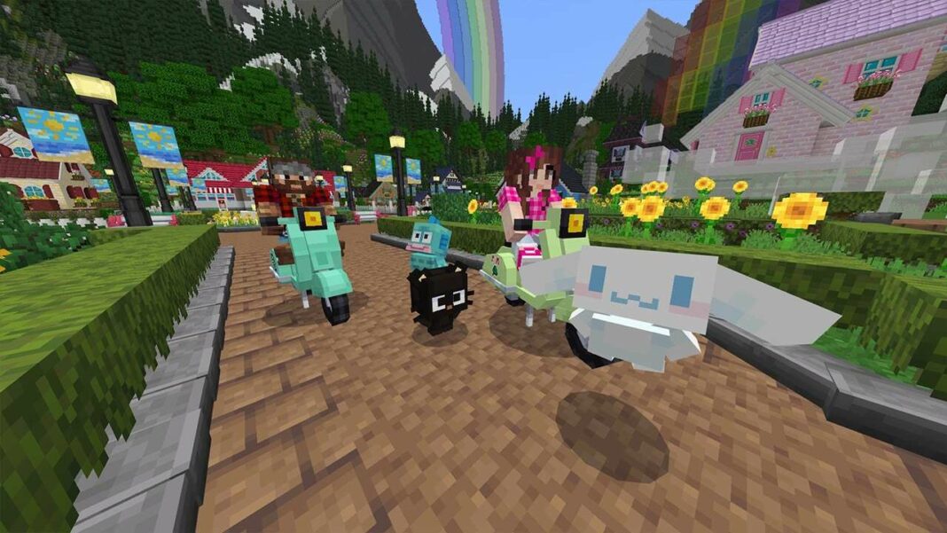 Ahora puedes construir una linda granja con Hello Kitty y sus amigos en Minecraft
