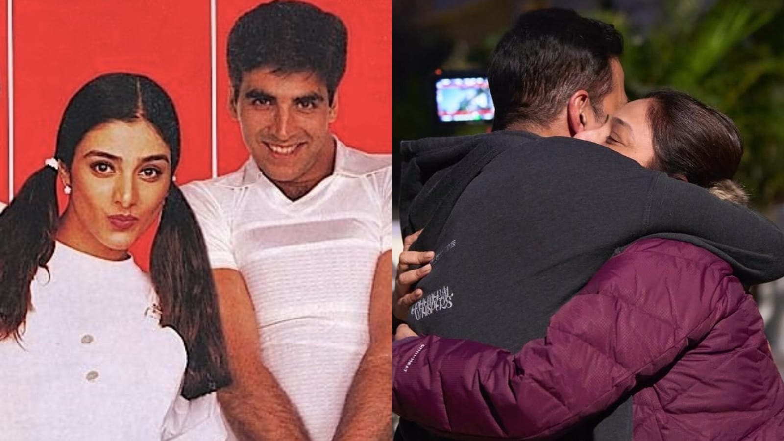 Akshay Kumar y Tabu comparten un cálido abrazo mientras se reúnen después de 25 años para Bhooth Bangla de Priyadarshan
